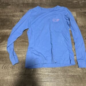 Vineyard Vines Blue Tee with Pink Accents